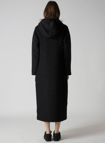 WOOL SHEEP PILE HIGH NECK DRESS