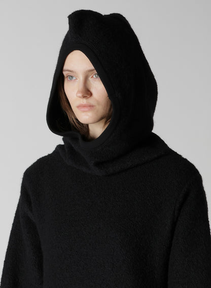 WOOL SHEEP PILE HIGH NECK DRESS