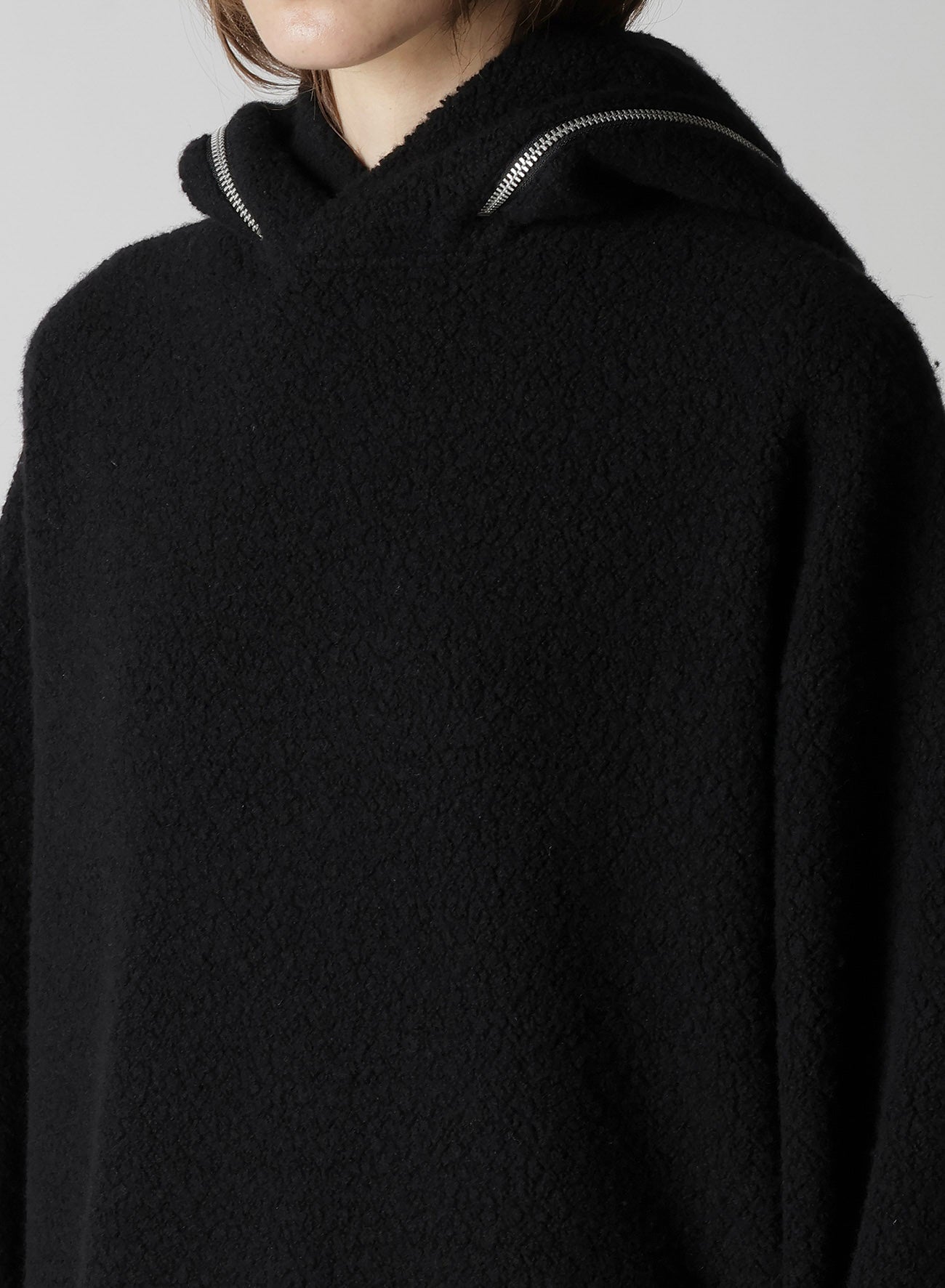 SHEEP PILE ZIP HOOD PO