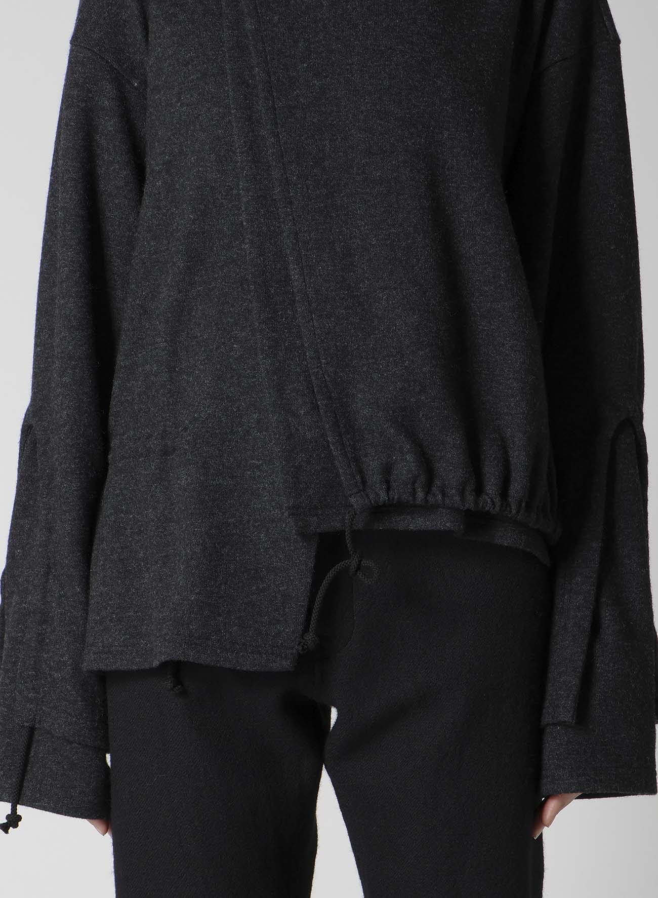 WOOLEN SINGLE JERSEY GATHERED PO A
