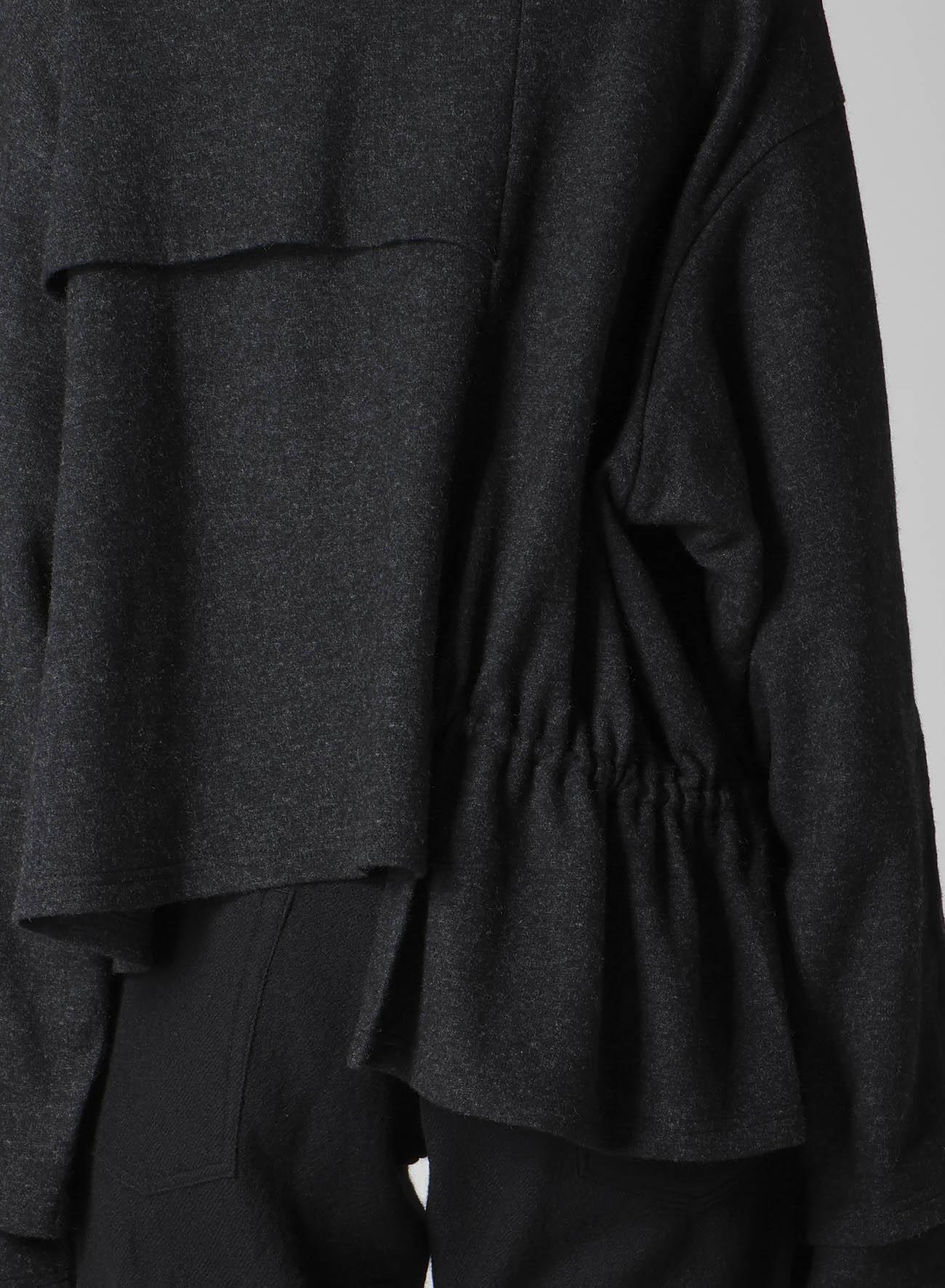 WOOLEN SINGLE JERSEY GATHERED PO A