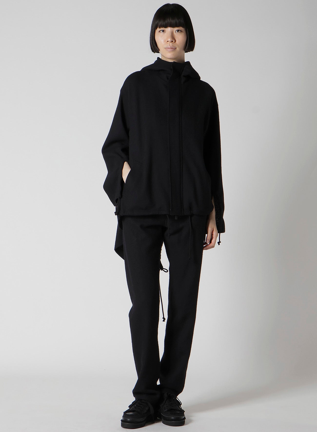 WOOLEN SINGLE JERSEY GATHERED PO B