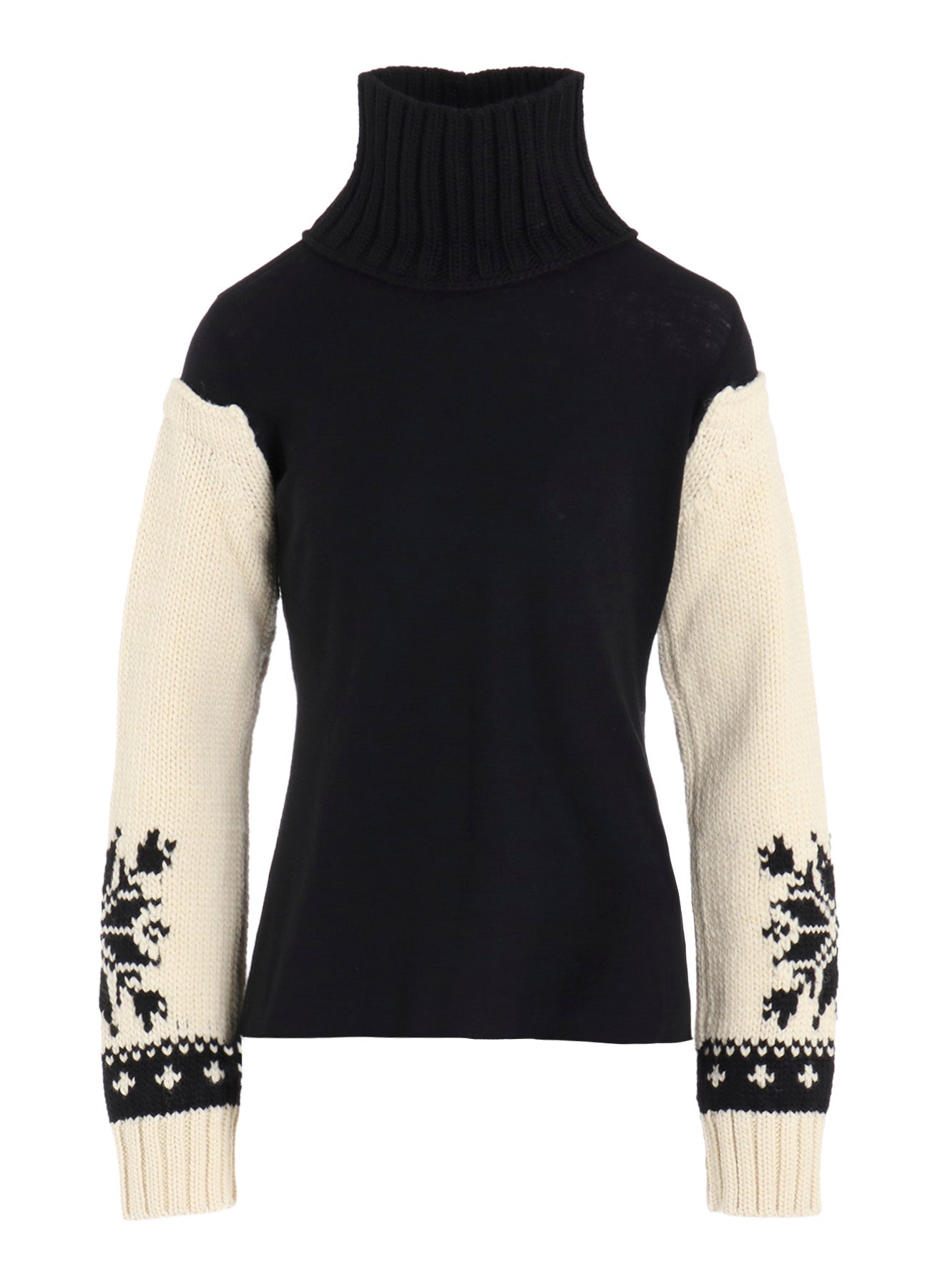 WOOL INTERLOCK SNOW PATTERN HIGH NECK PO
