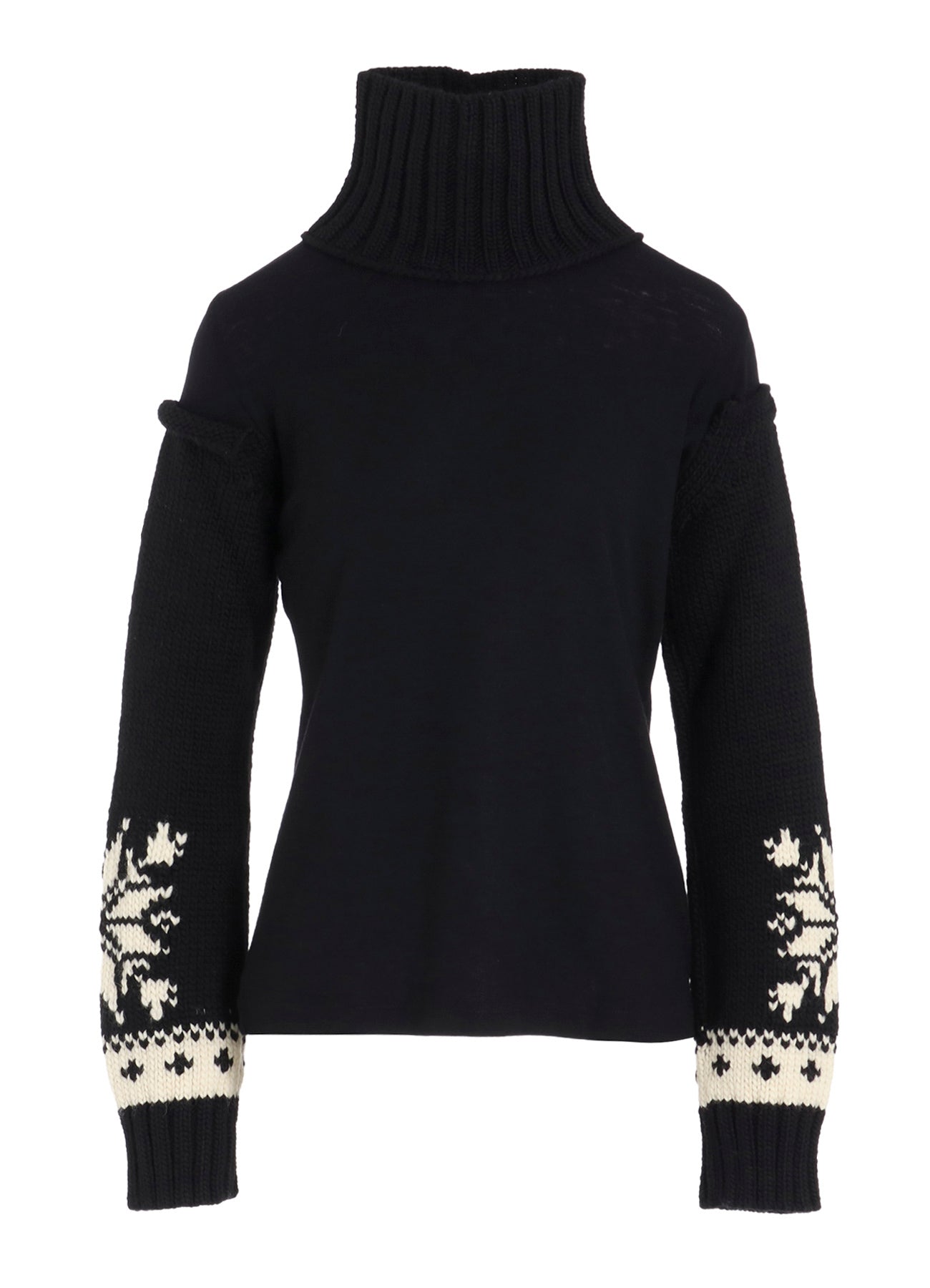 WOOL INTERLOCK SNOW PATTERN HIGH NECK PO