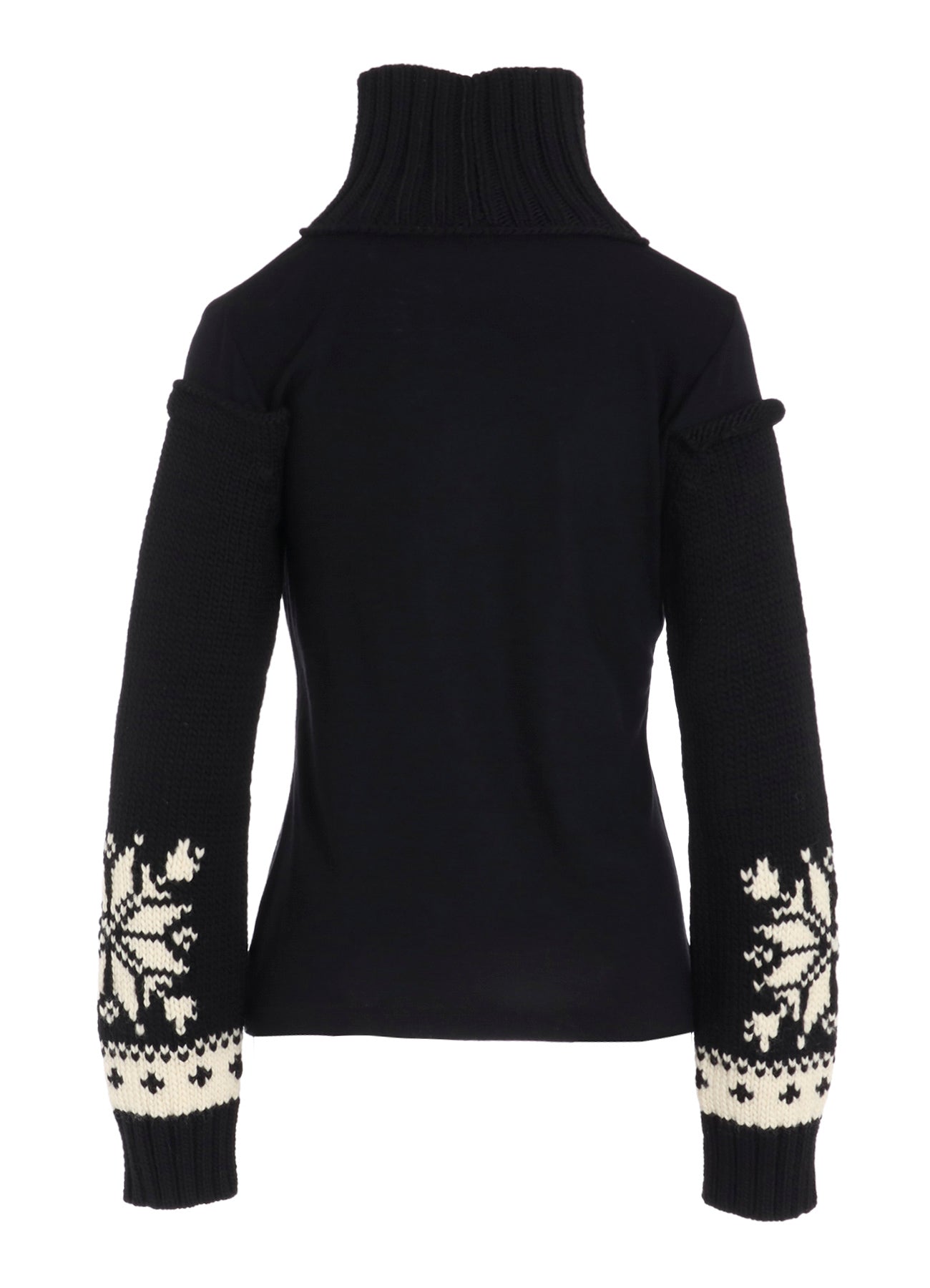 WOOL INTERLOCK SNOW PATTERN HIGH NECK PO