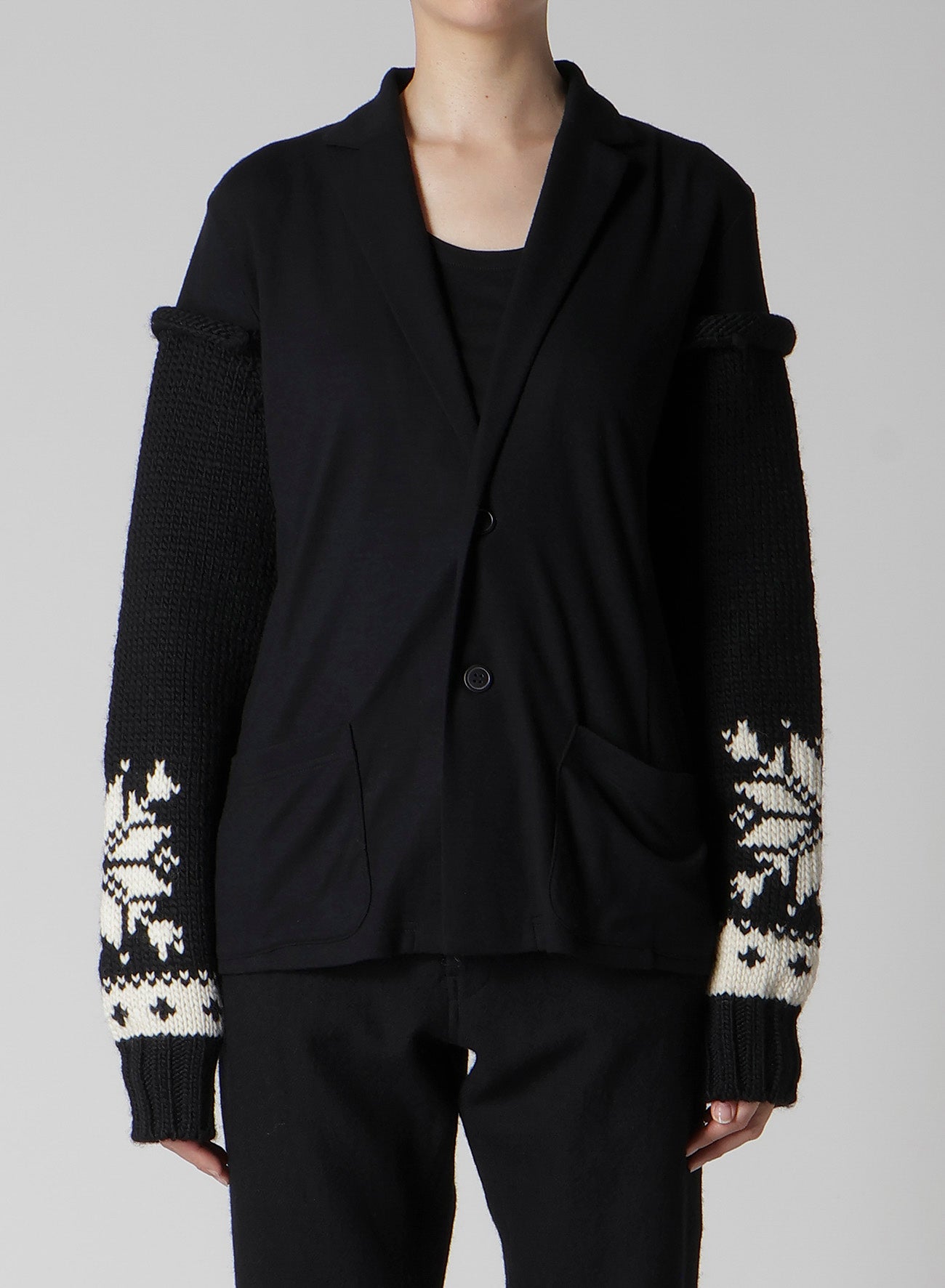 WOOL INTERLOCK SNOW PATTERN JACKET