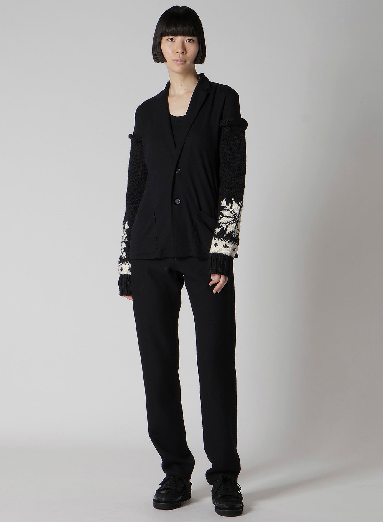 WOOL INTERLOCK SNOW PATTERN JACKET