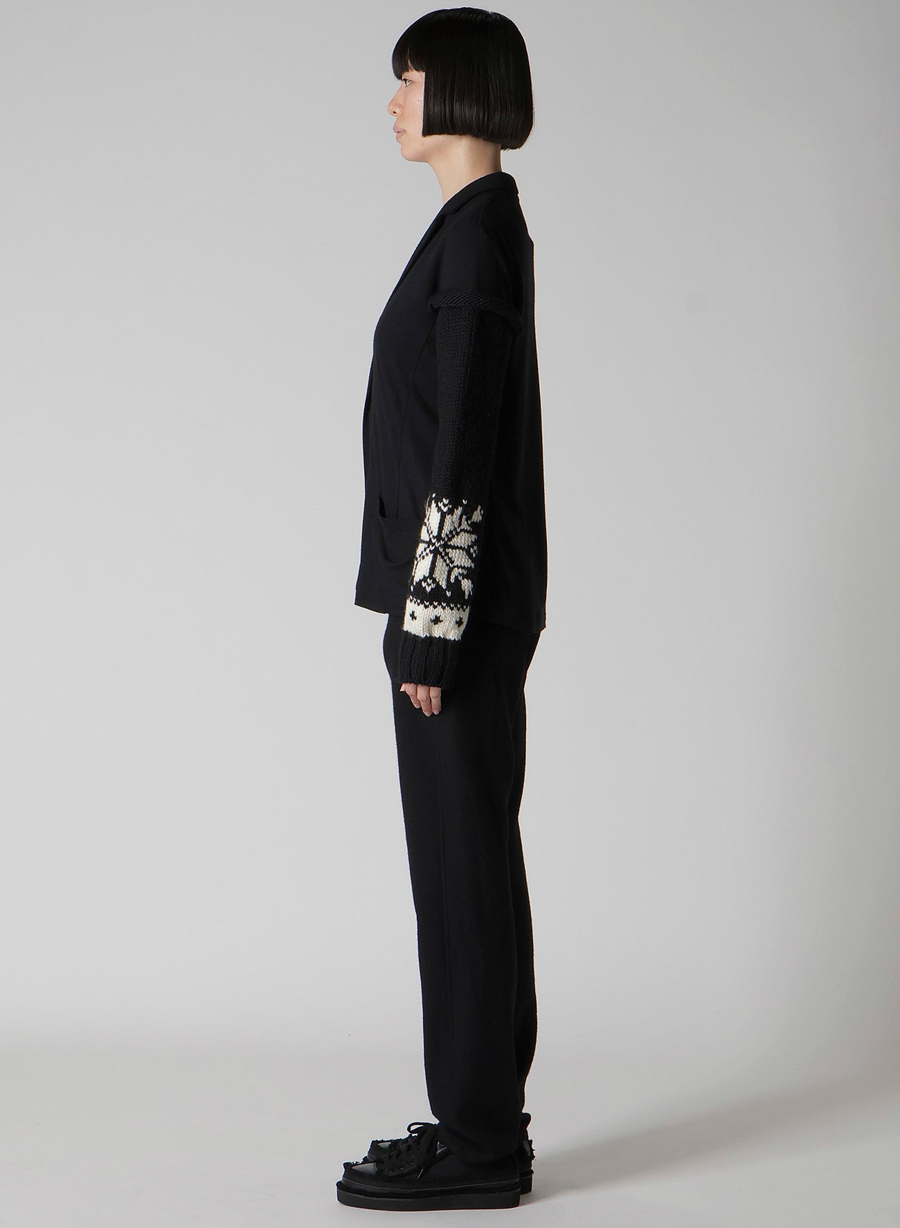 WOOL INTERLOCK SNOW PATTERN JACKET