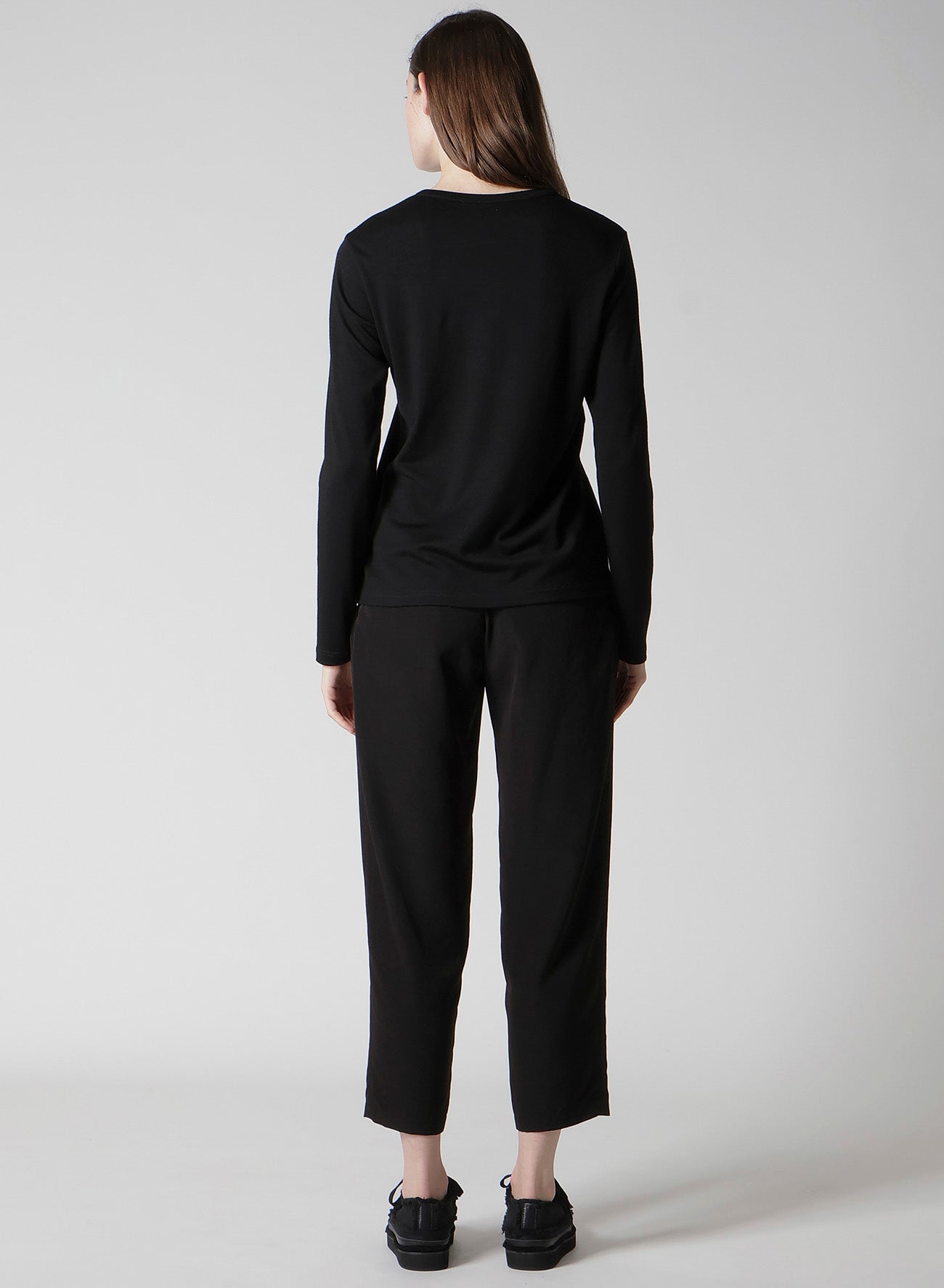 WOOL SINGLE JERSEY HENLEY NECK PO