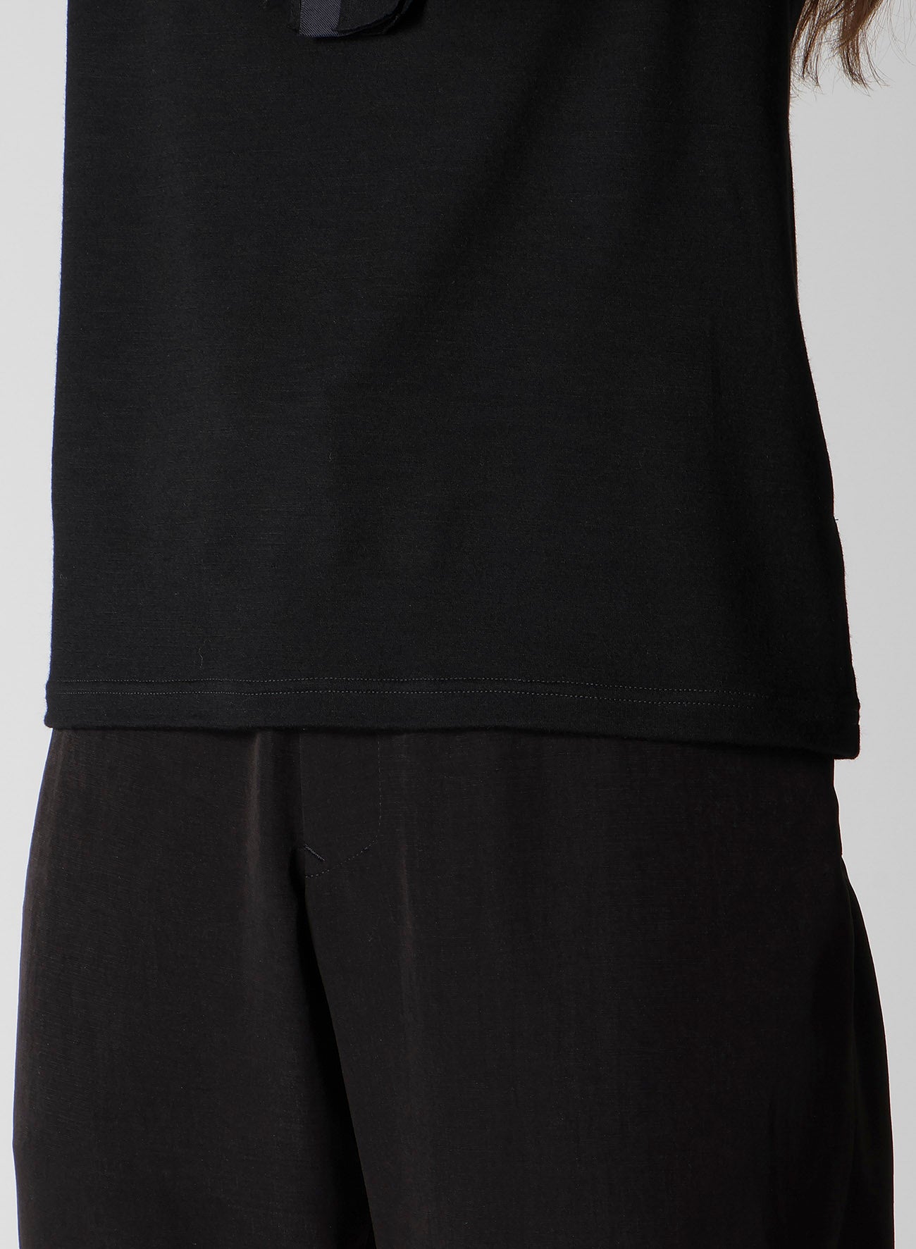 WOOL SINGLE JERSEY HENLEY NECK PO