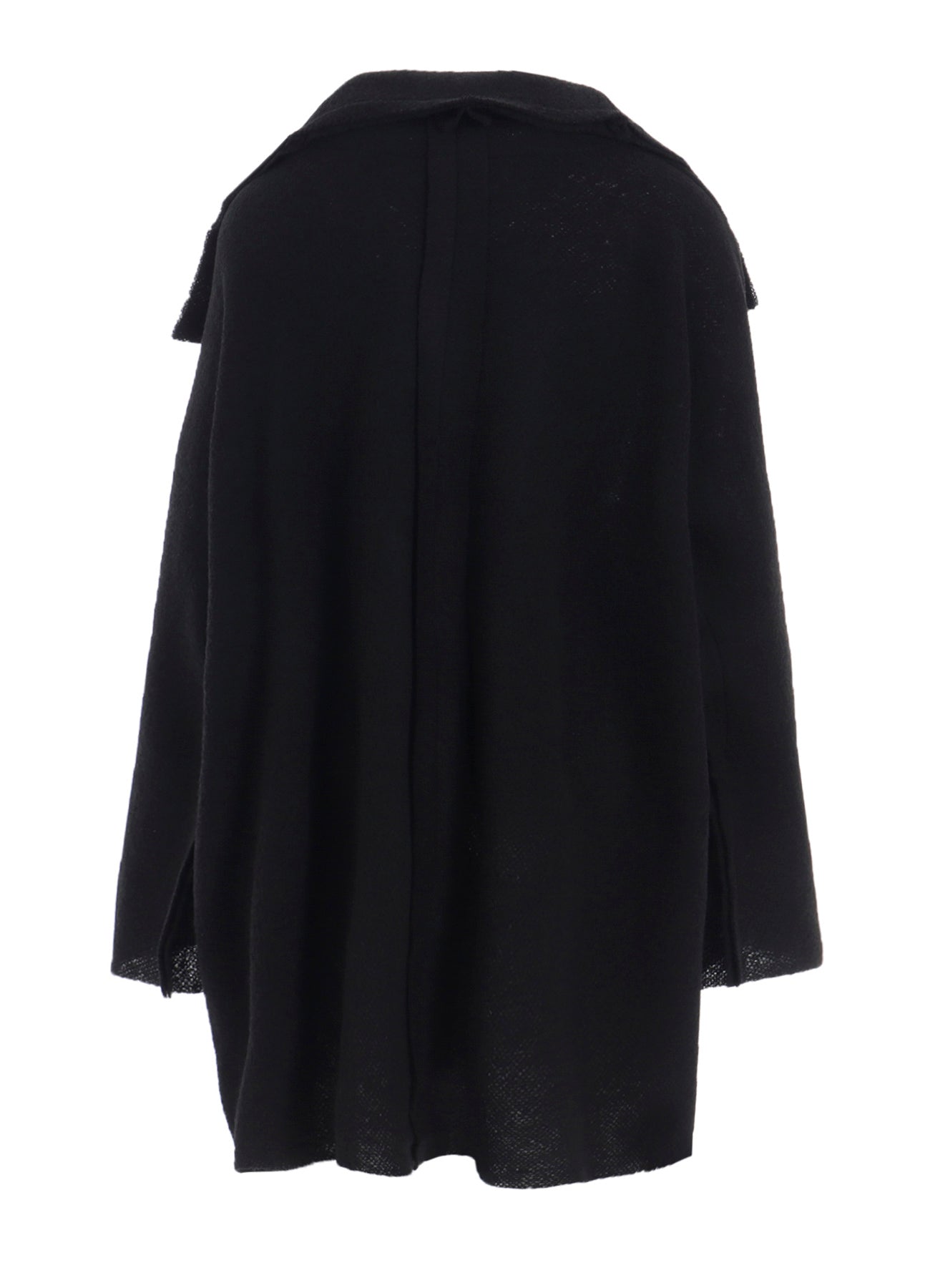 BRUSHED BOUCLE SEAM DETAIL PEA COAT
