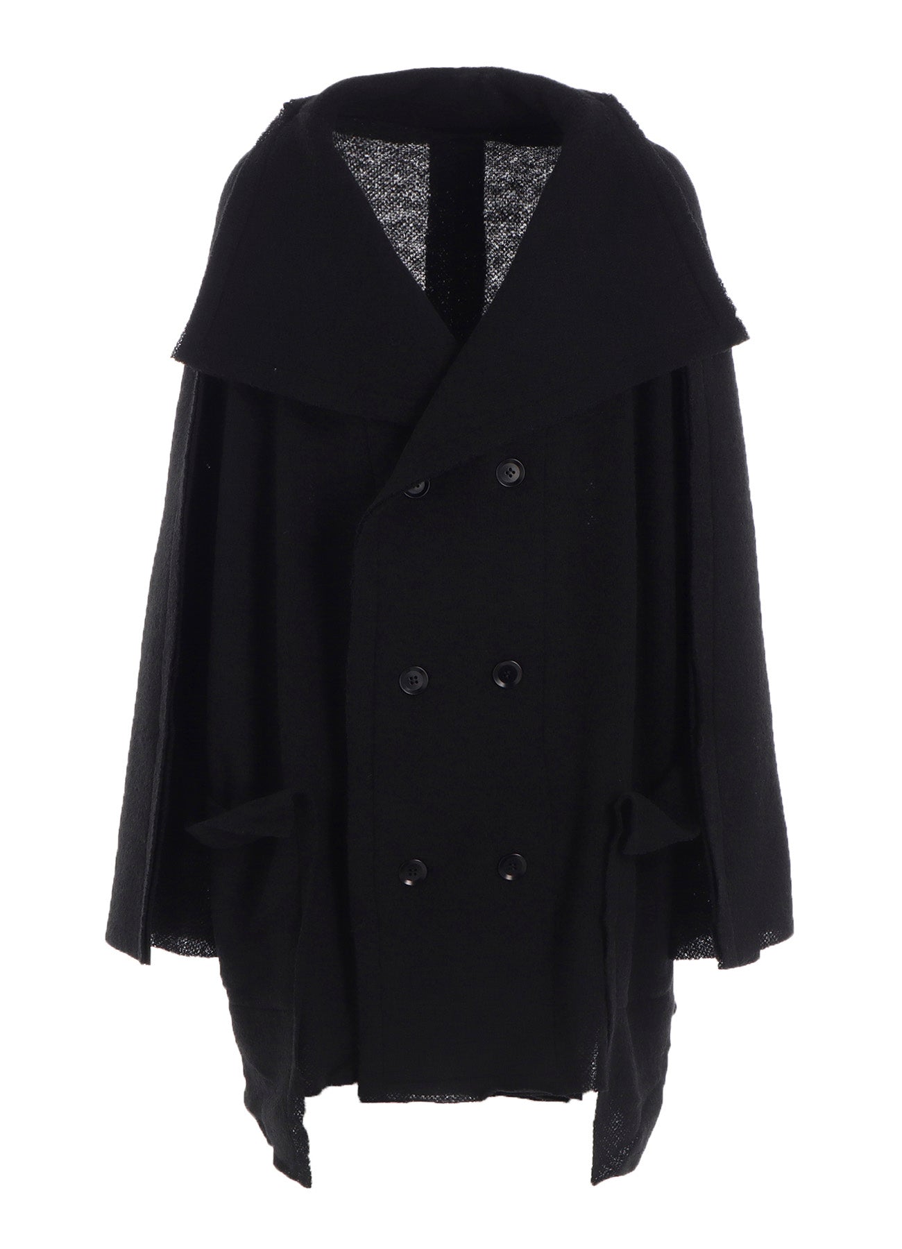 BRUSHED BOUCLE SEAM DETAIL PEA COAT