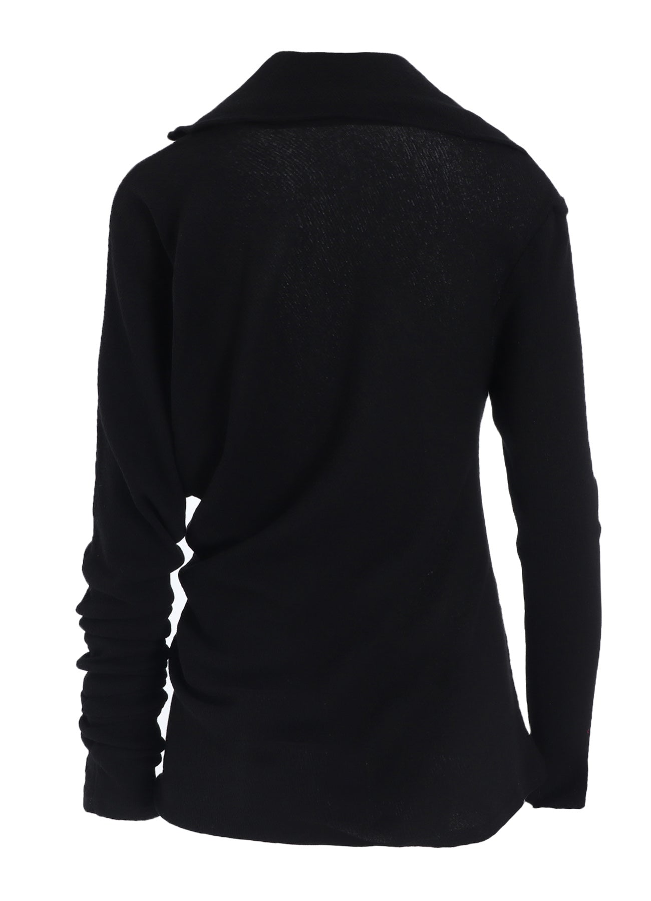 HIGH TWISTED LINKS DRAPED TURTLE NECK CARDIGAN