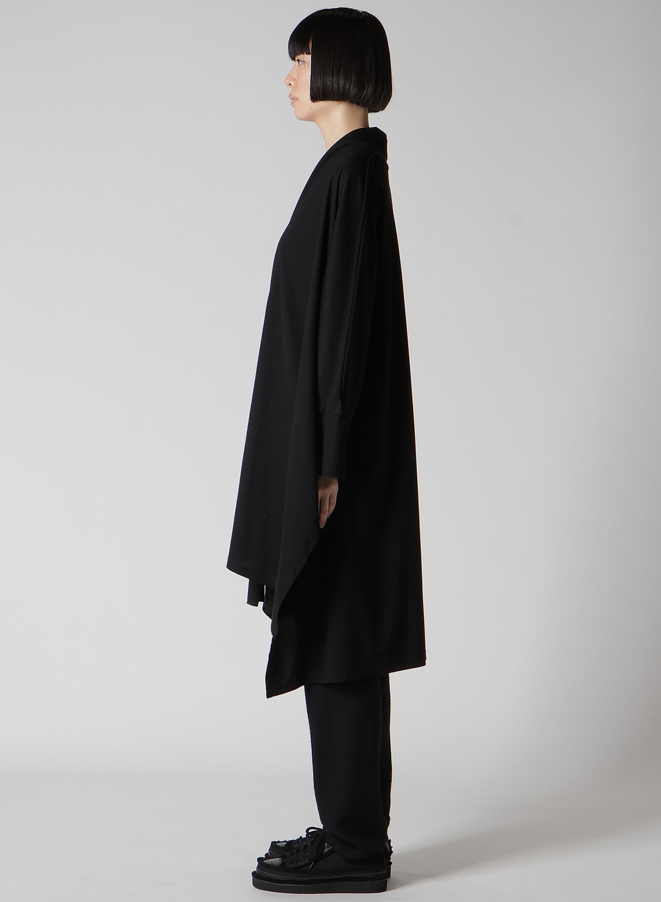 COTTON SINGLE JERSEY LONG CARDIGAN