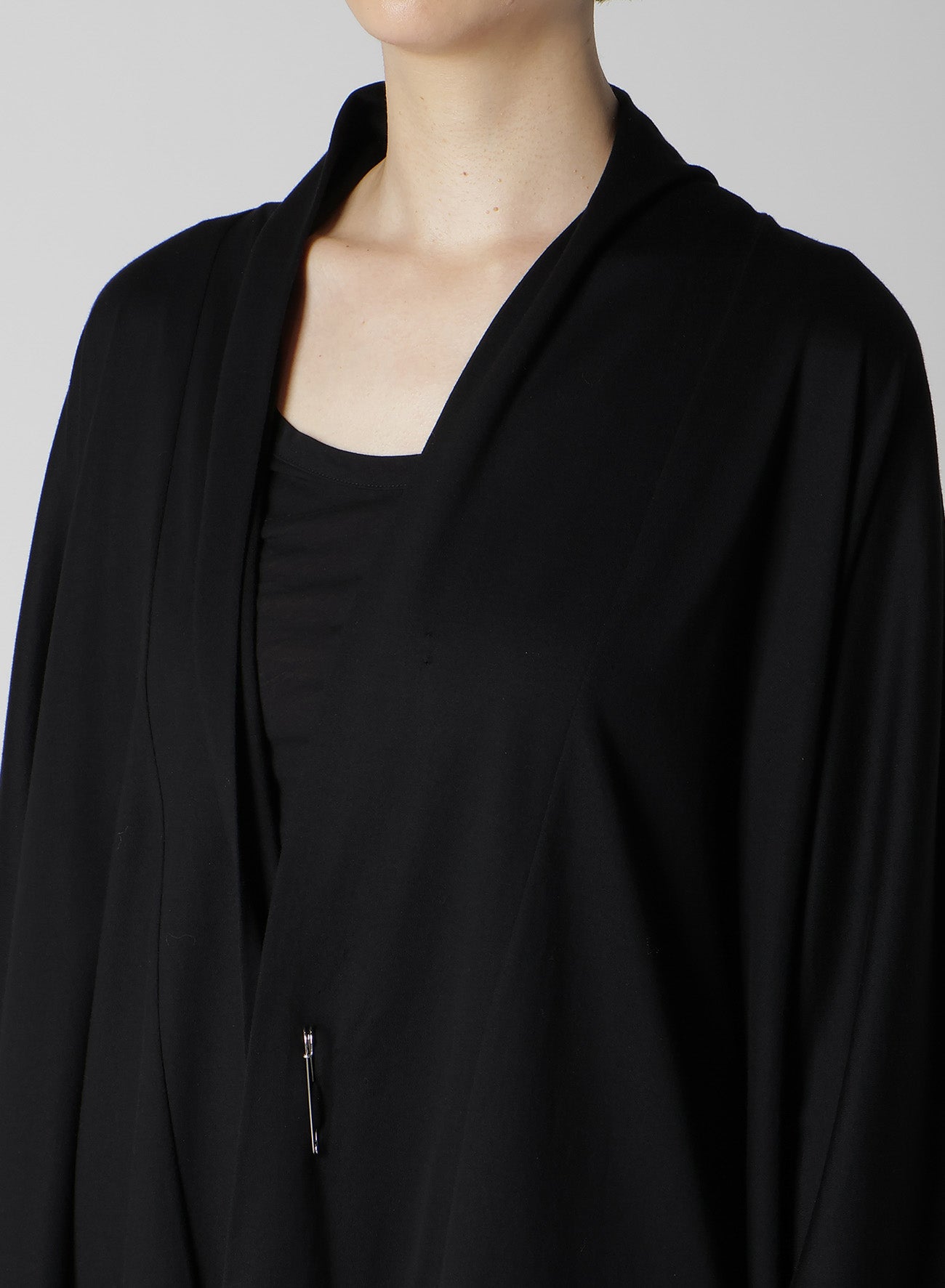 COTTON SINGLE JERSEY LONG CARDIGAN