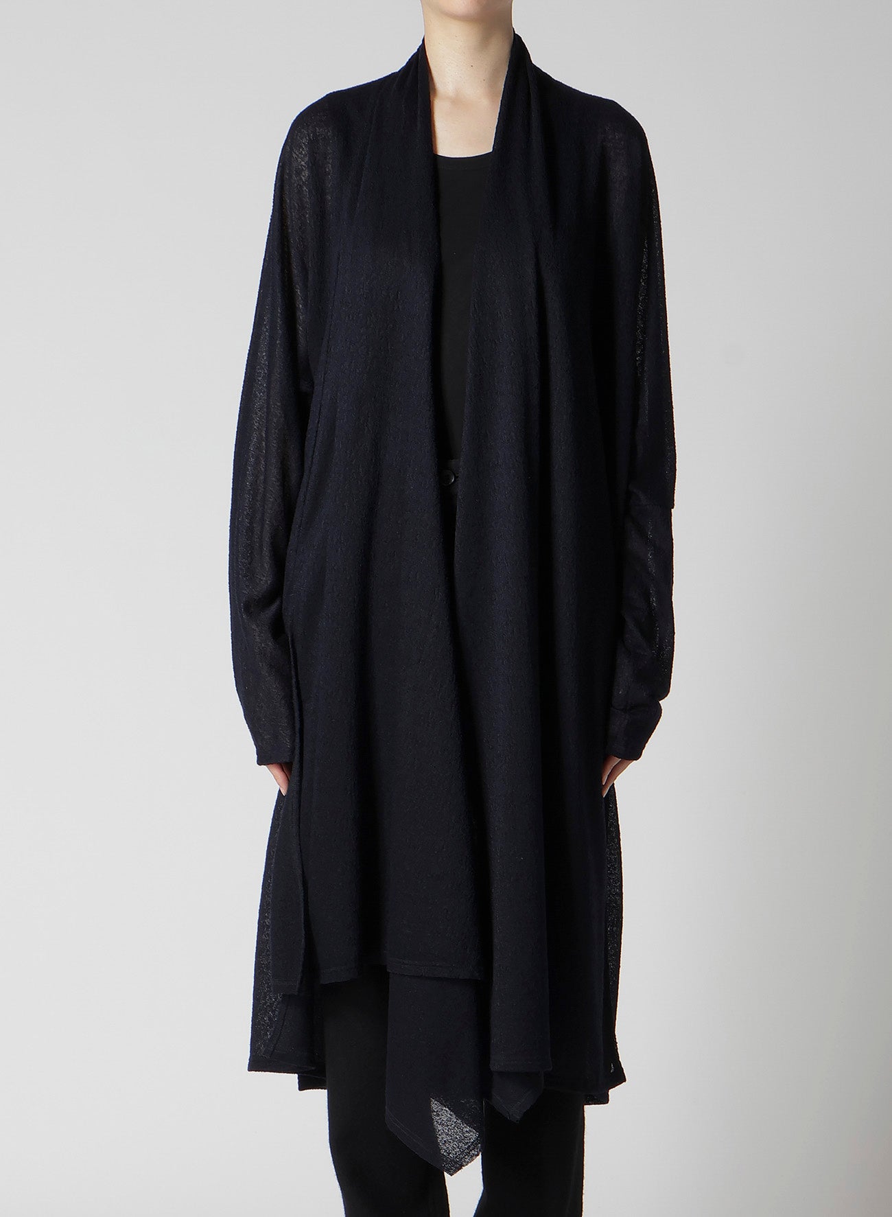 JACQUARD WOOL LACE STOLE CARDIGAN