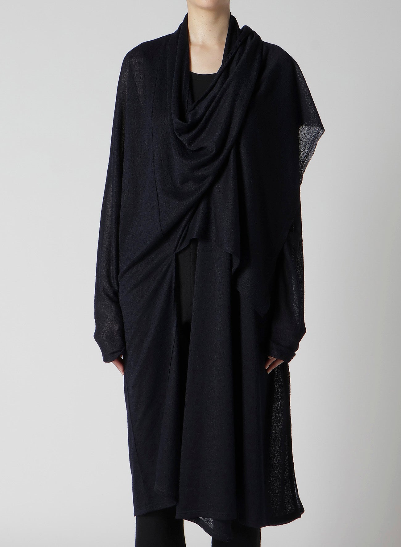 JACQUARD WOOL LACE STOLE CARDIGAN