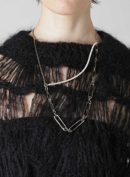 PEARL/BRASS A PEARL CHAIN NECKLACE