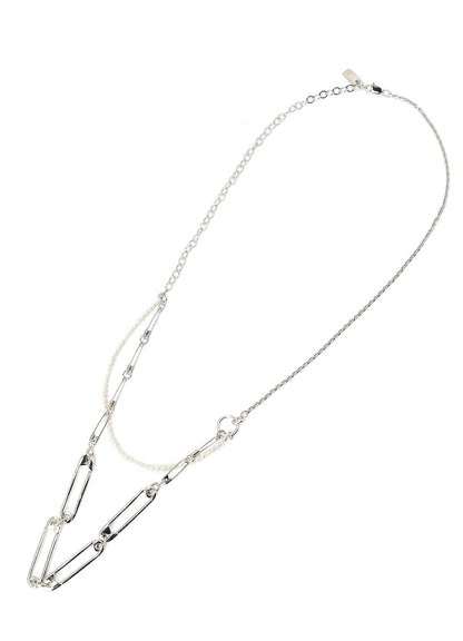 PEARL/BRASS A PEARL CHAIN NECKLACE