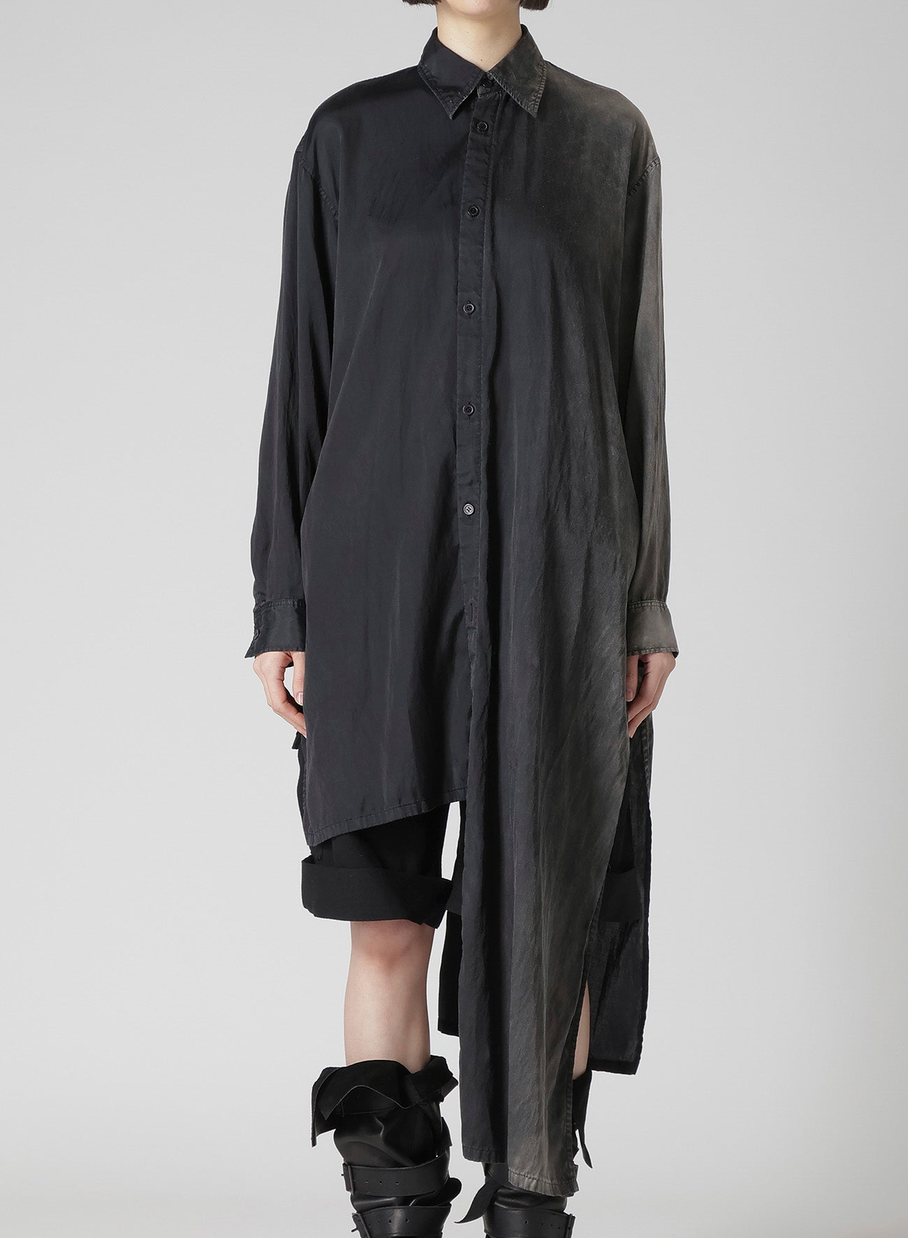 Cu/C BLEACHED SATIN KNOT DETAIL BLOUSE