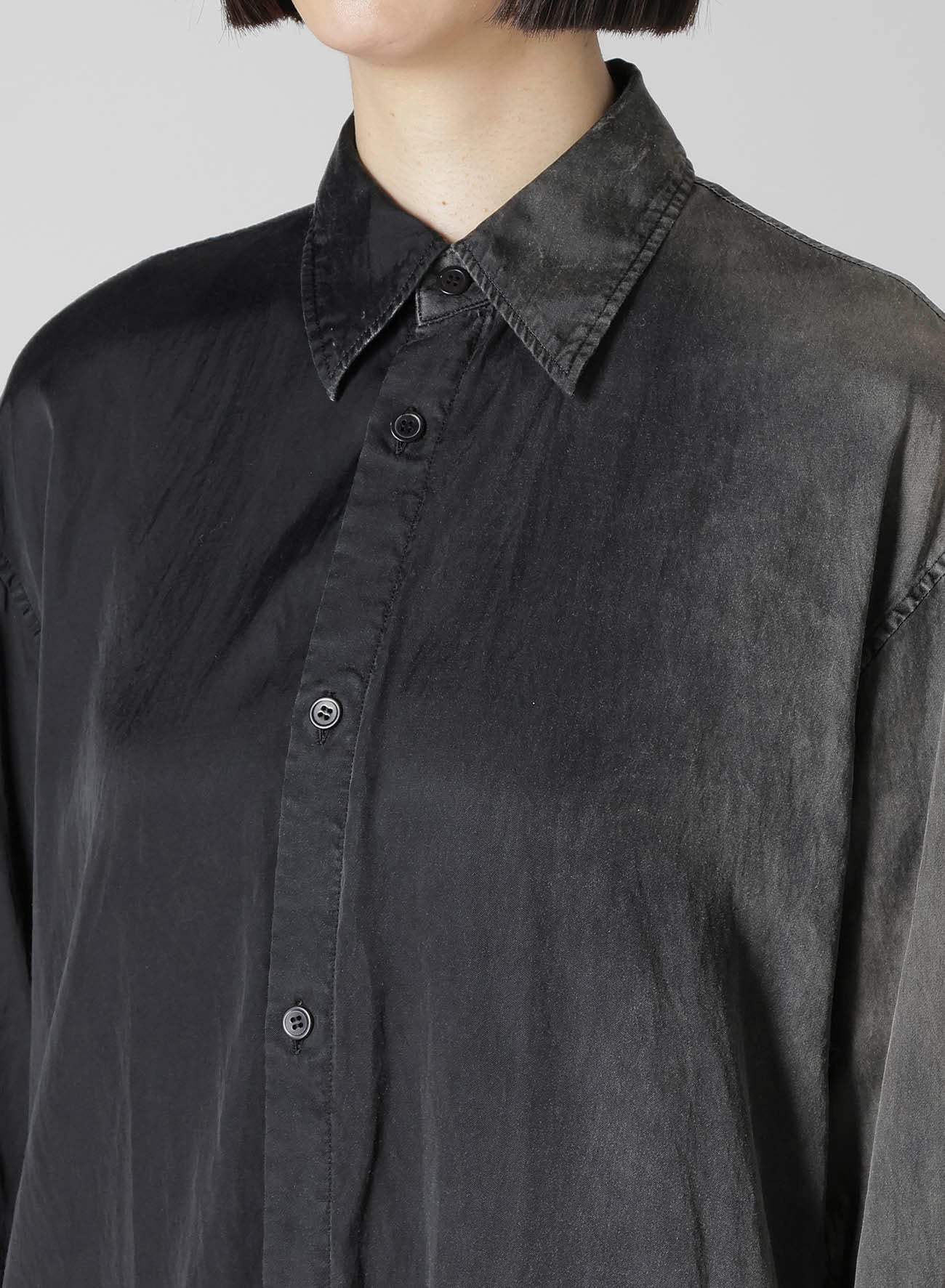 Cu/C BLEACHED SATIN KNOT DETAIL BLOUSE