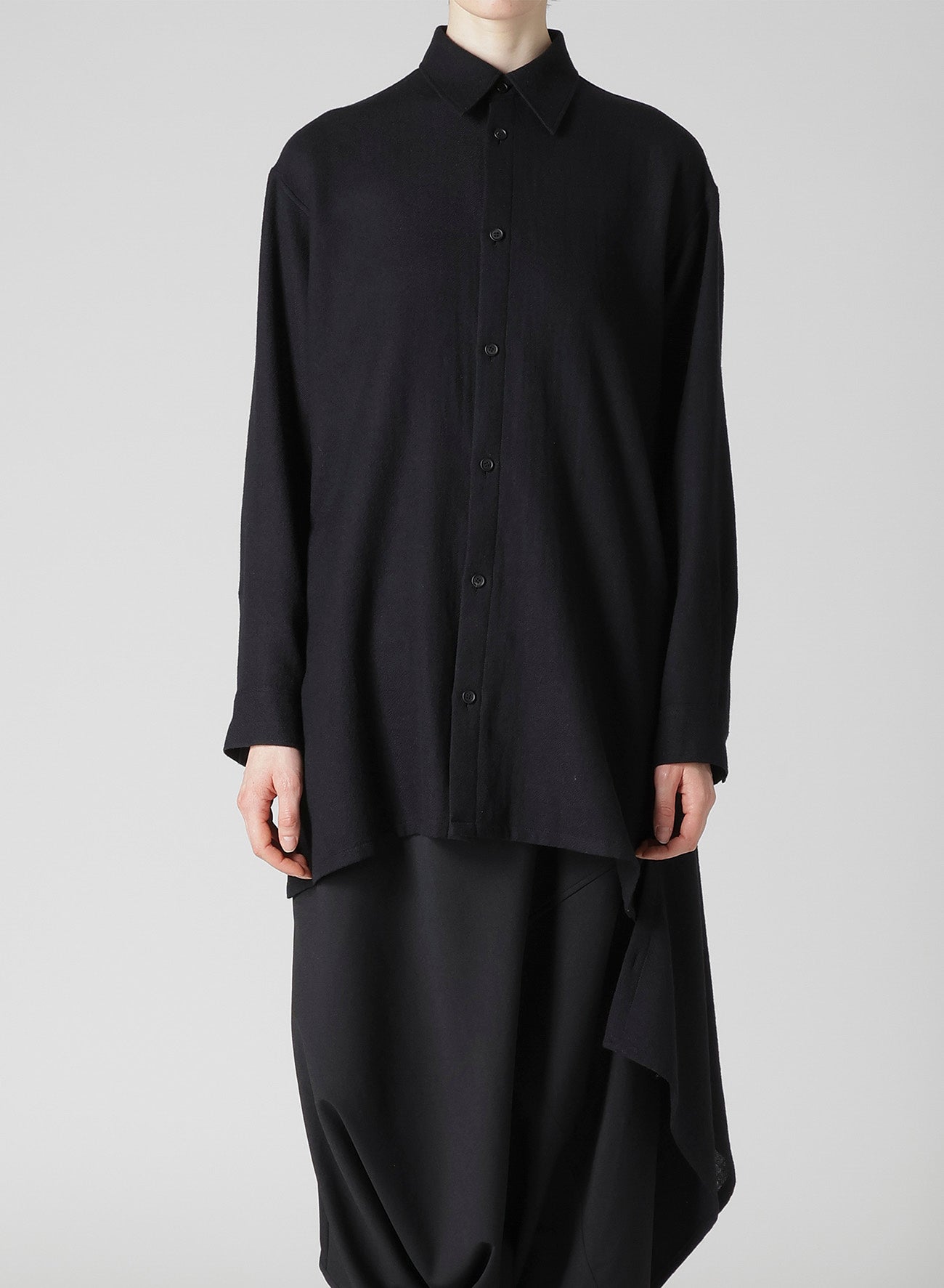 WOOL VIYELLA ADJUSTABLE BLOUSE