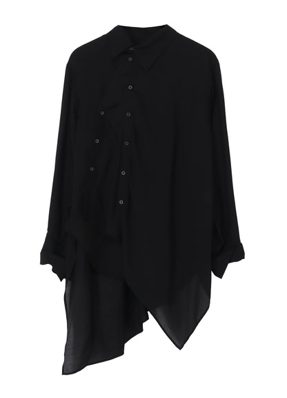 Cu/Mo KERSEY UNBALANCE DRAPED BLOUSE