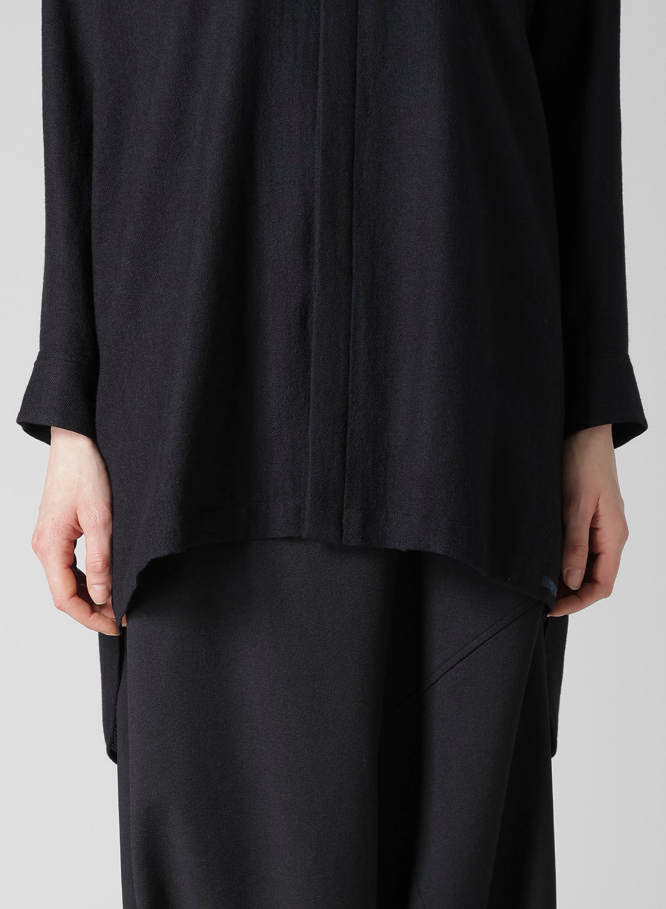 WOOL VIYELLA DOUBLE PLACKET BLOUSE