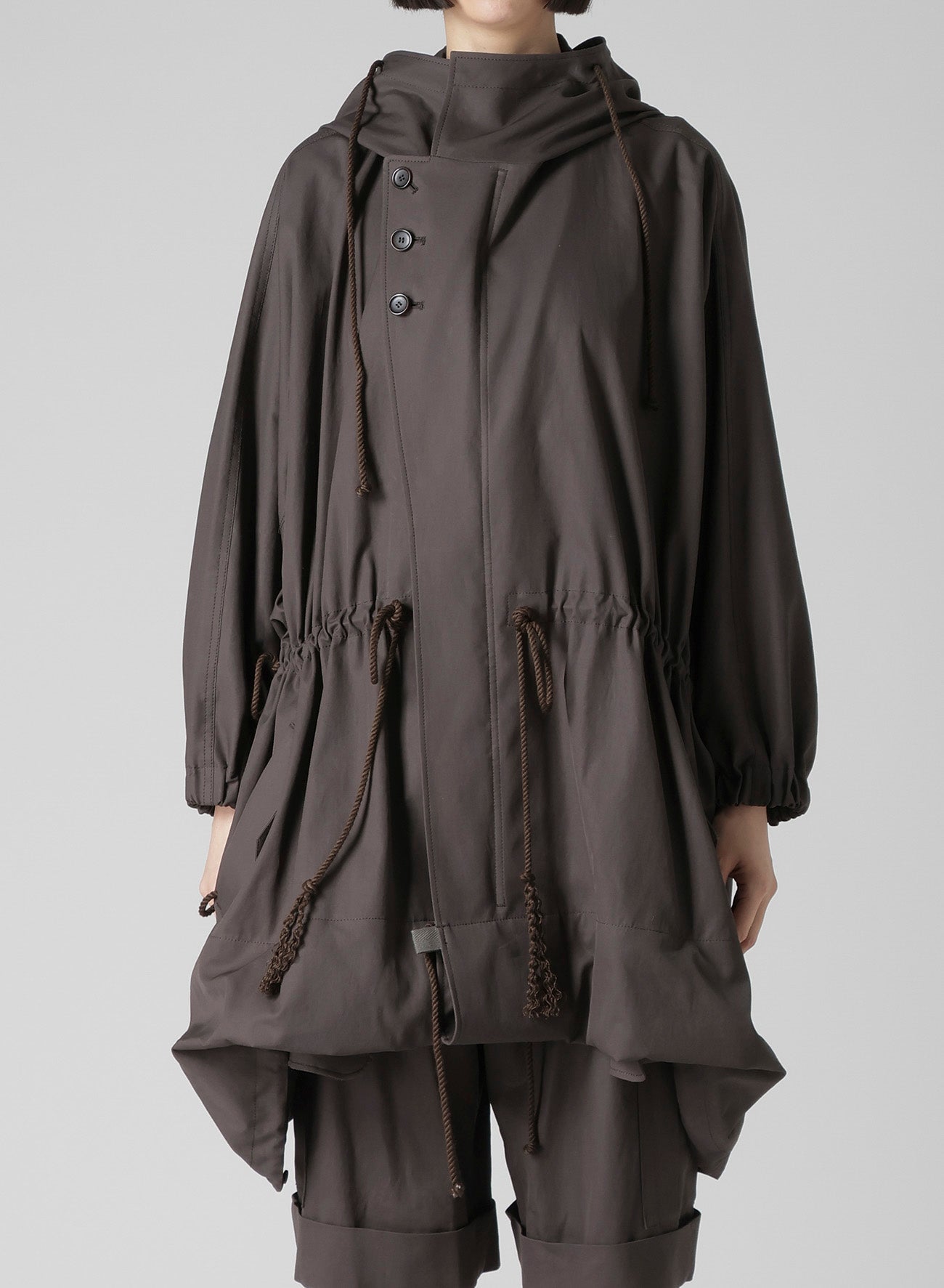 S HIGH-TWISTED GABARDINE DOLMAN SLV COAT