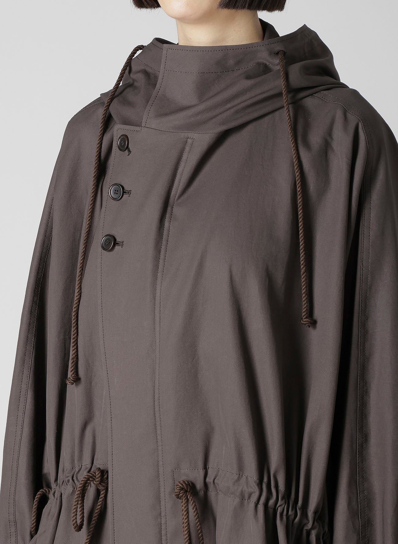 S HIGH-TWISTED GABARDINE DOLMAN SLV COAT