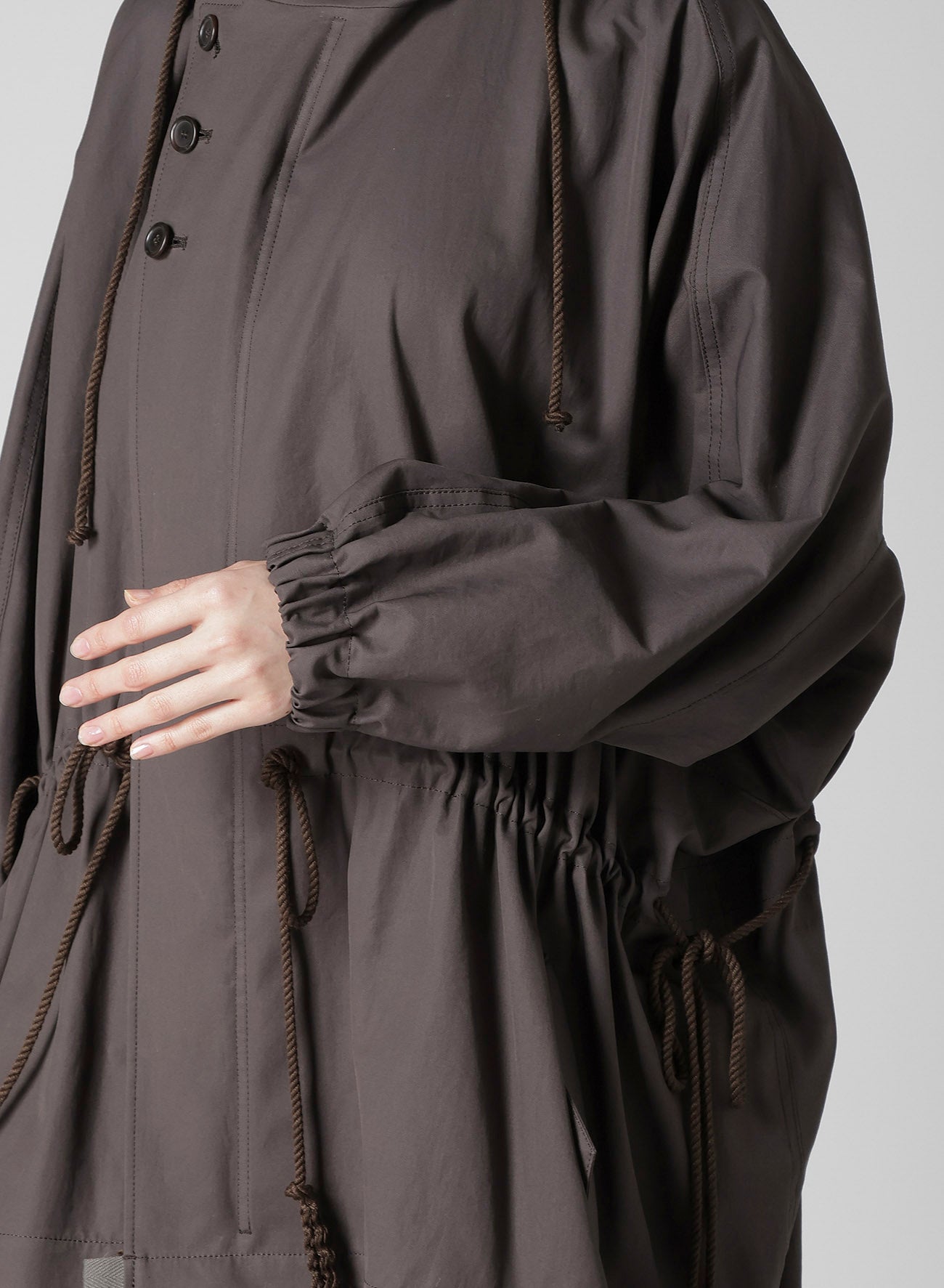 S HIGH-TWISTED GABARDINE DOLMAN SLV COAT