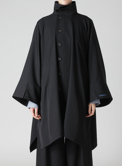 GABARDINE HIGH NECK COAT