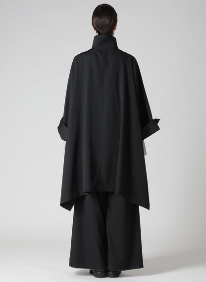 GABARDINE HIGH NECK COAT