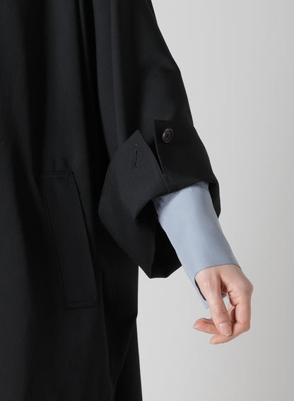 GABARDINE HIGH NECK COAT