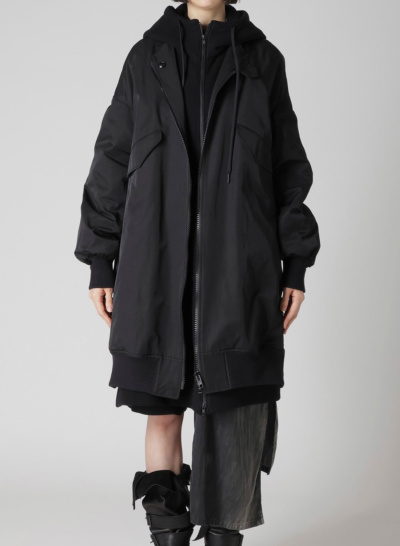 Ny/C TWILL HOODED BOMBER