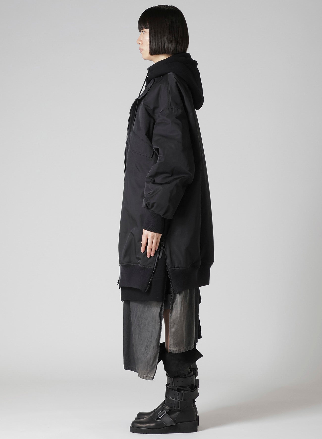 Ny/C TWILL HOODED BOMBER