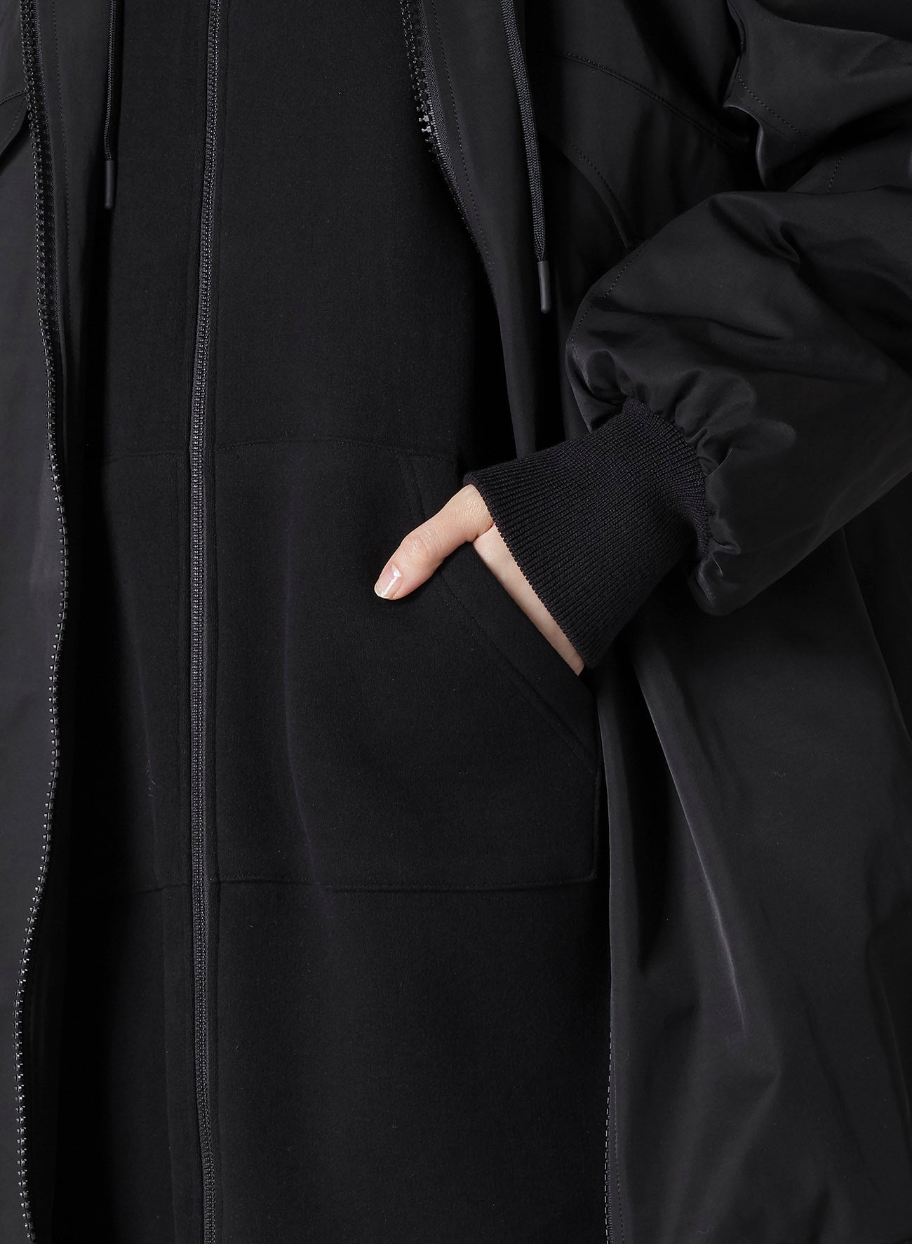 Ny/C TWILL HOODED BOMBER