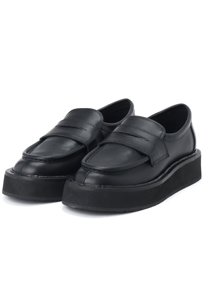 SOFT SMOOTH LEATHER PLATFORM LOAFER