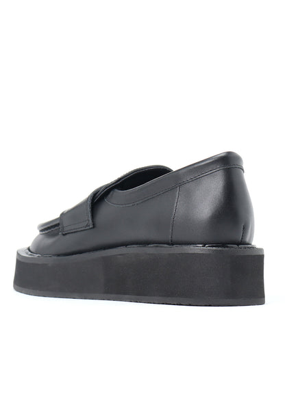 SOFT SMOOTH LEATHER PLATFORM LOAFER