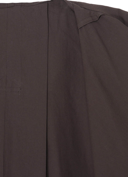 HIGH-TWISTED GABARDINE HOODED CAPE COAT