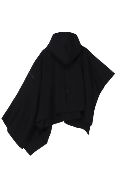 GABARDINE HOODED CAPE COAT