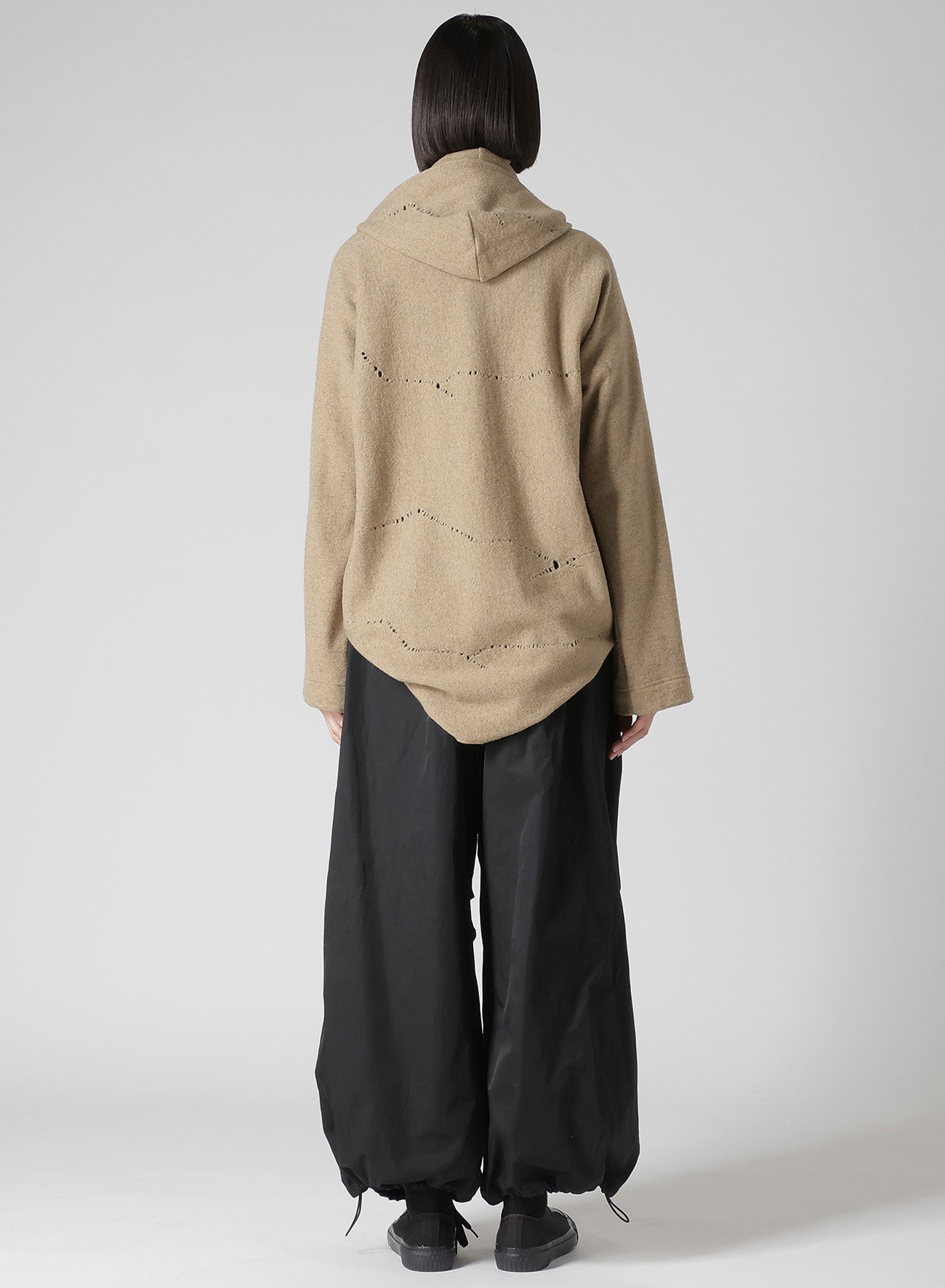 W DETAIL JERSEY SHIRRING DETAIL JACKET