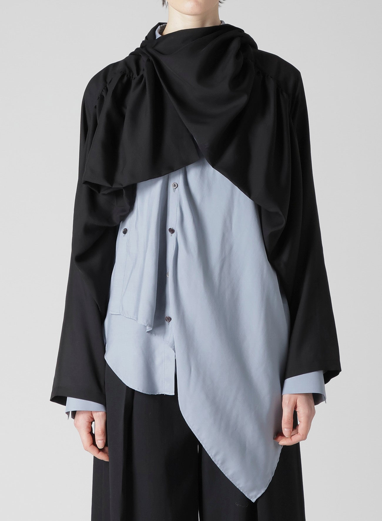 Cu/Mo KERSEY SHIRRING DETAIL JACKET
