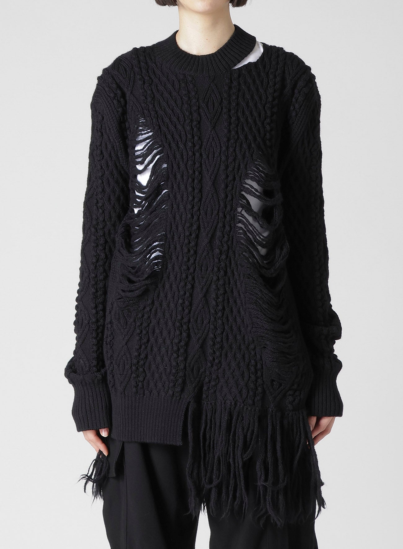 CARMA A CRUSHED CABLE KNIT TOP