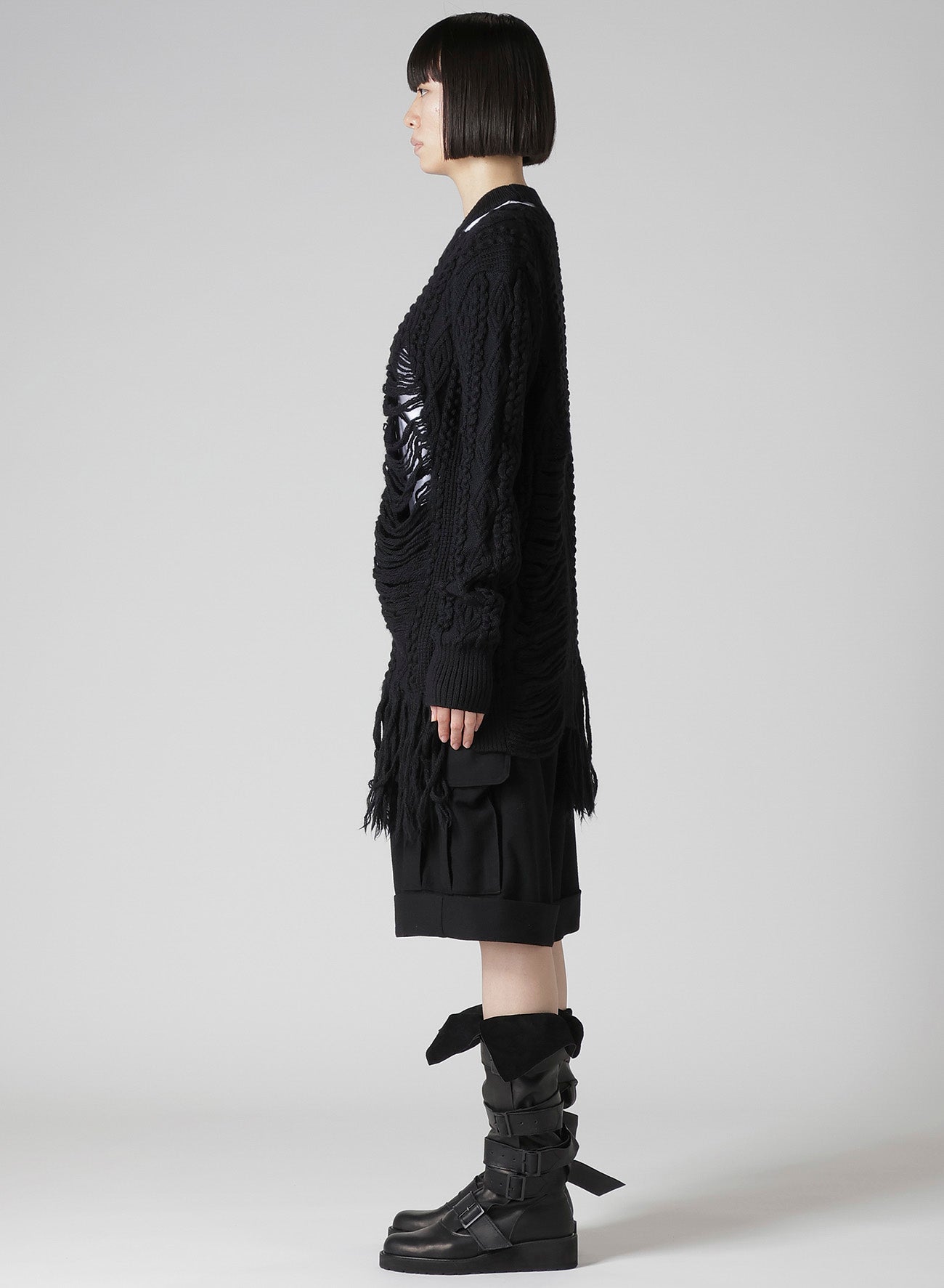CARMA A CRUSHED CABLE KNIT TOP