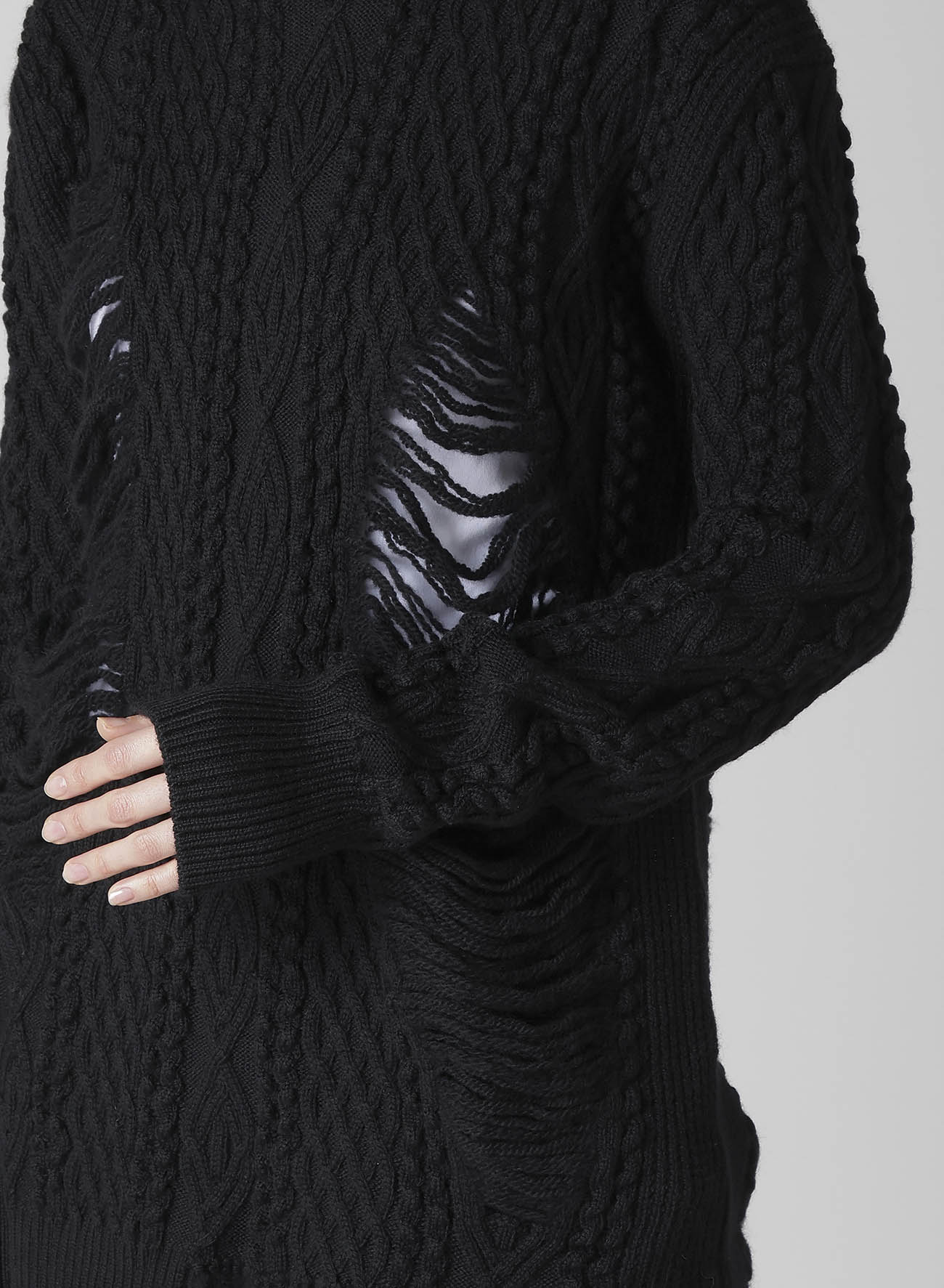 CARMA A CRUSHED CABLE KNIT TOP