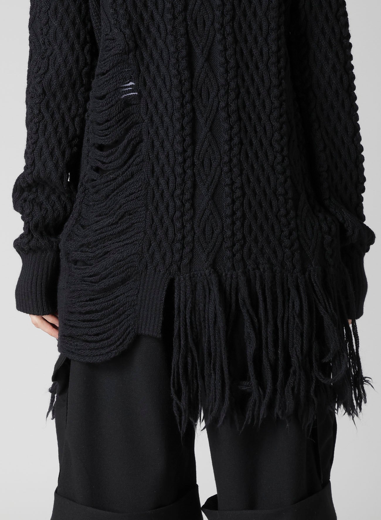 CARMA A CRUSHED CABLE KNIT TOP