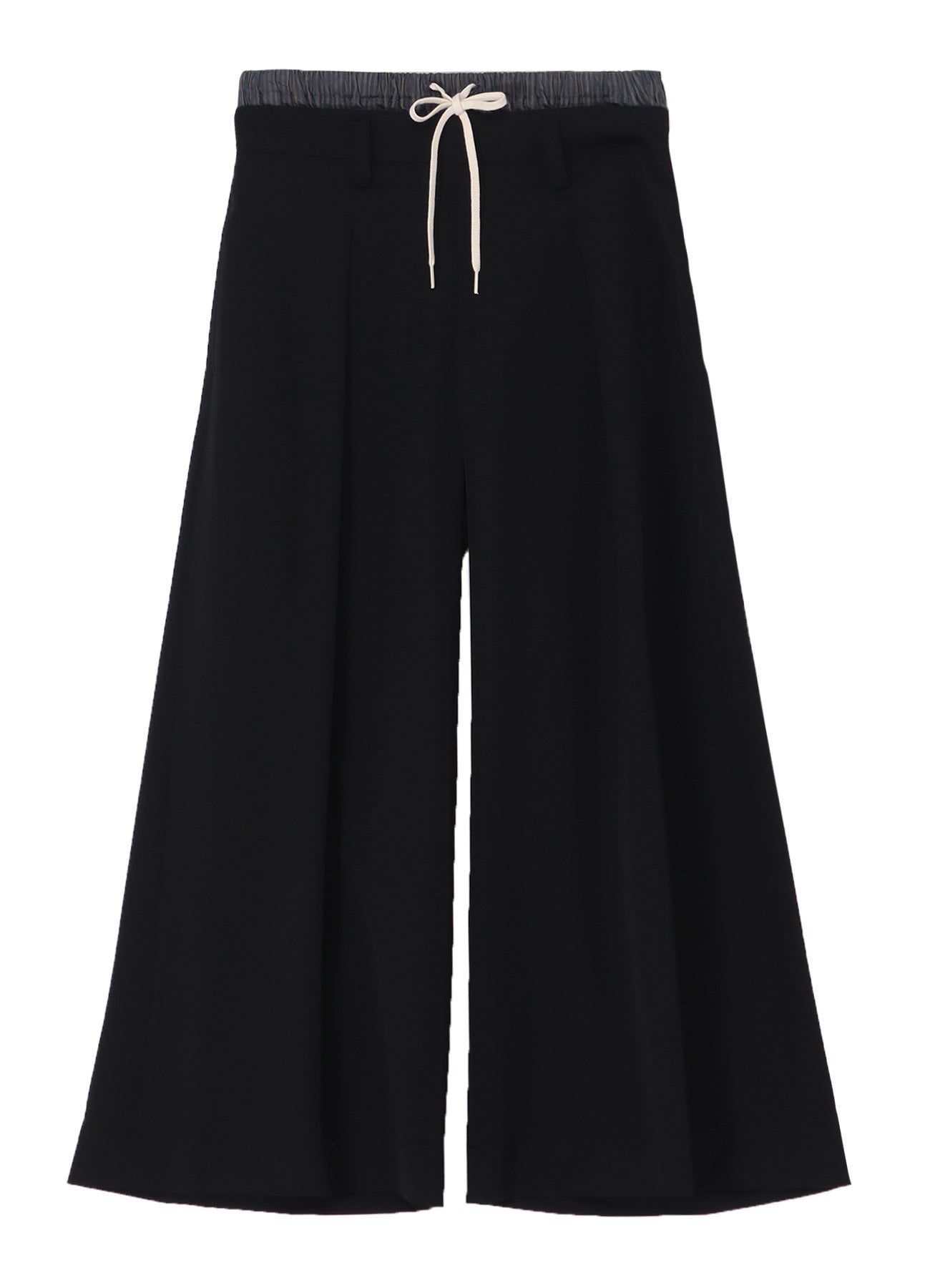 GABARDINE LAYERED-LIKE WIDE PANTS