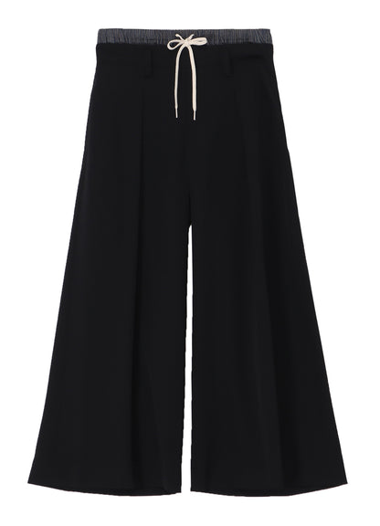 GABARDINE LAYERED-LIKE WIDE PANTS