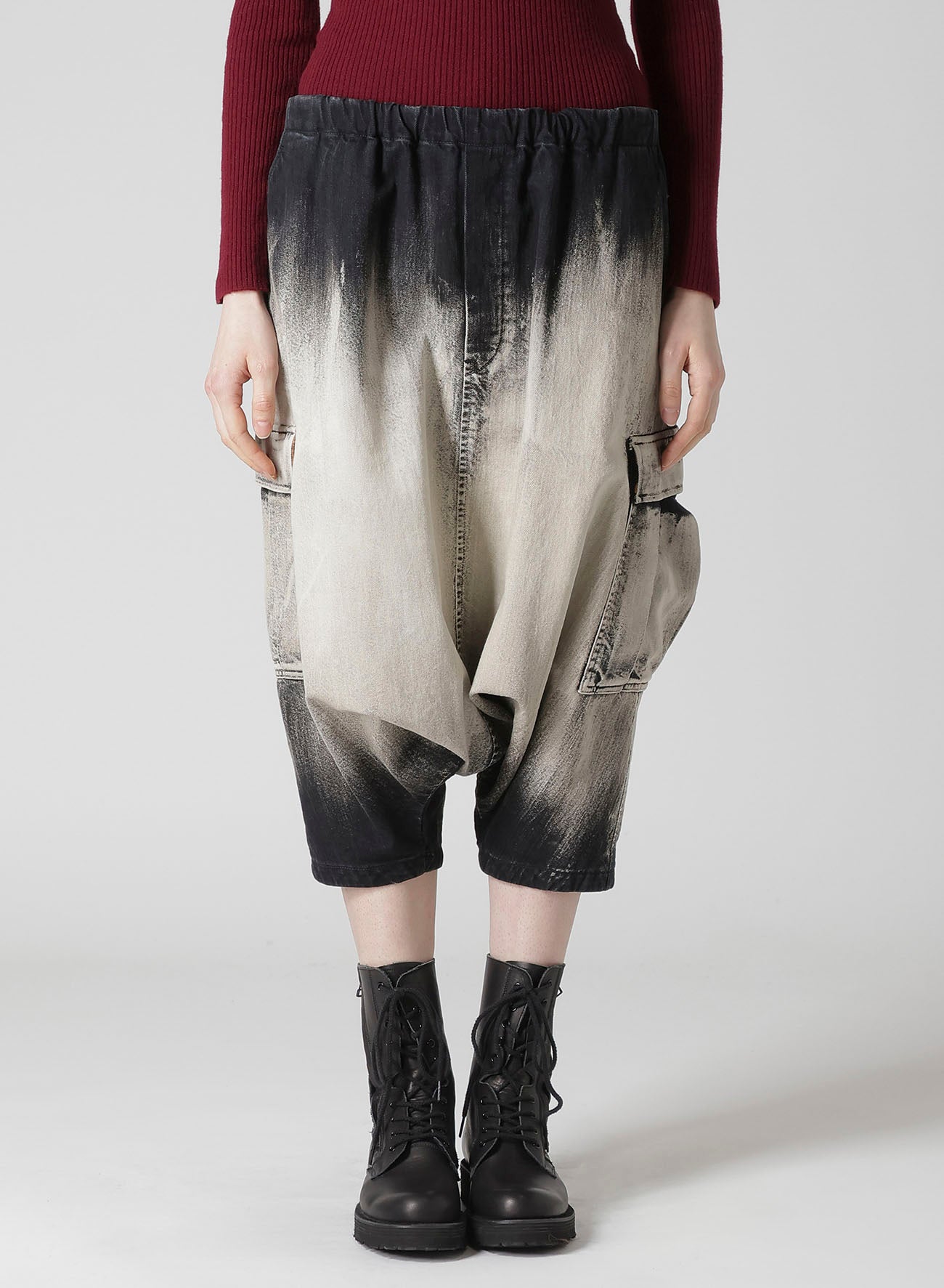 10OZ BLEACHED DENIM CARGO SALOUEL PANTS
